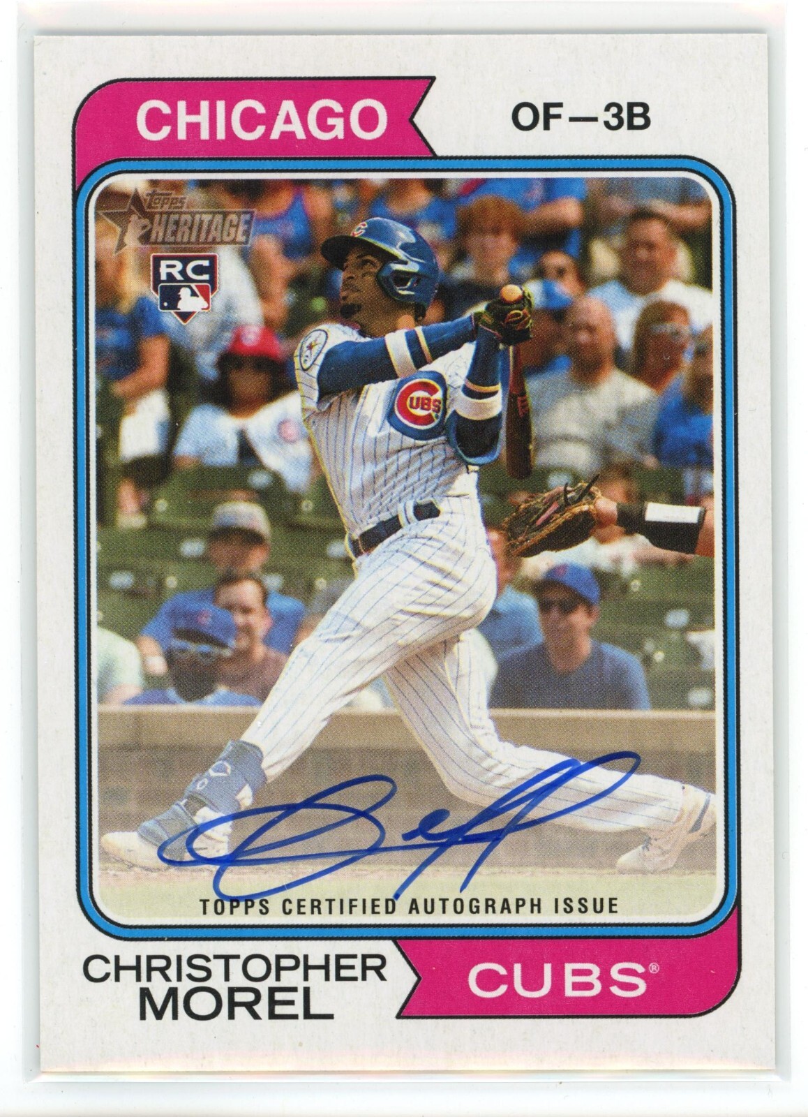Christopher Morel 2023 Topps Heritage Rookie Real One Auto #ROA-CM Chicago Cubs