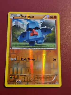 Pokemon Black & White Dragons Exalted Nosepass 62/124 Reverse Holo Karte TCG