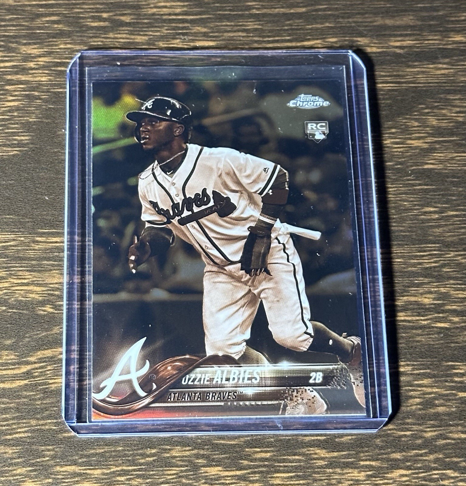 2018 Topps Chrome #72 Ozzie Albies (RC) Sepia Refractor!!🔥🔥