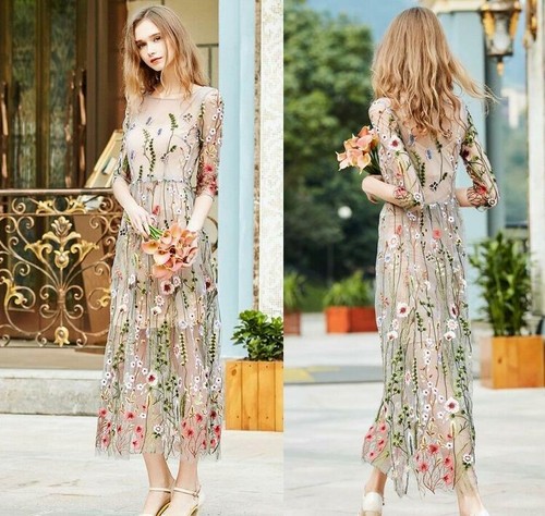 bohemian sheer dress
