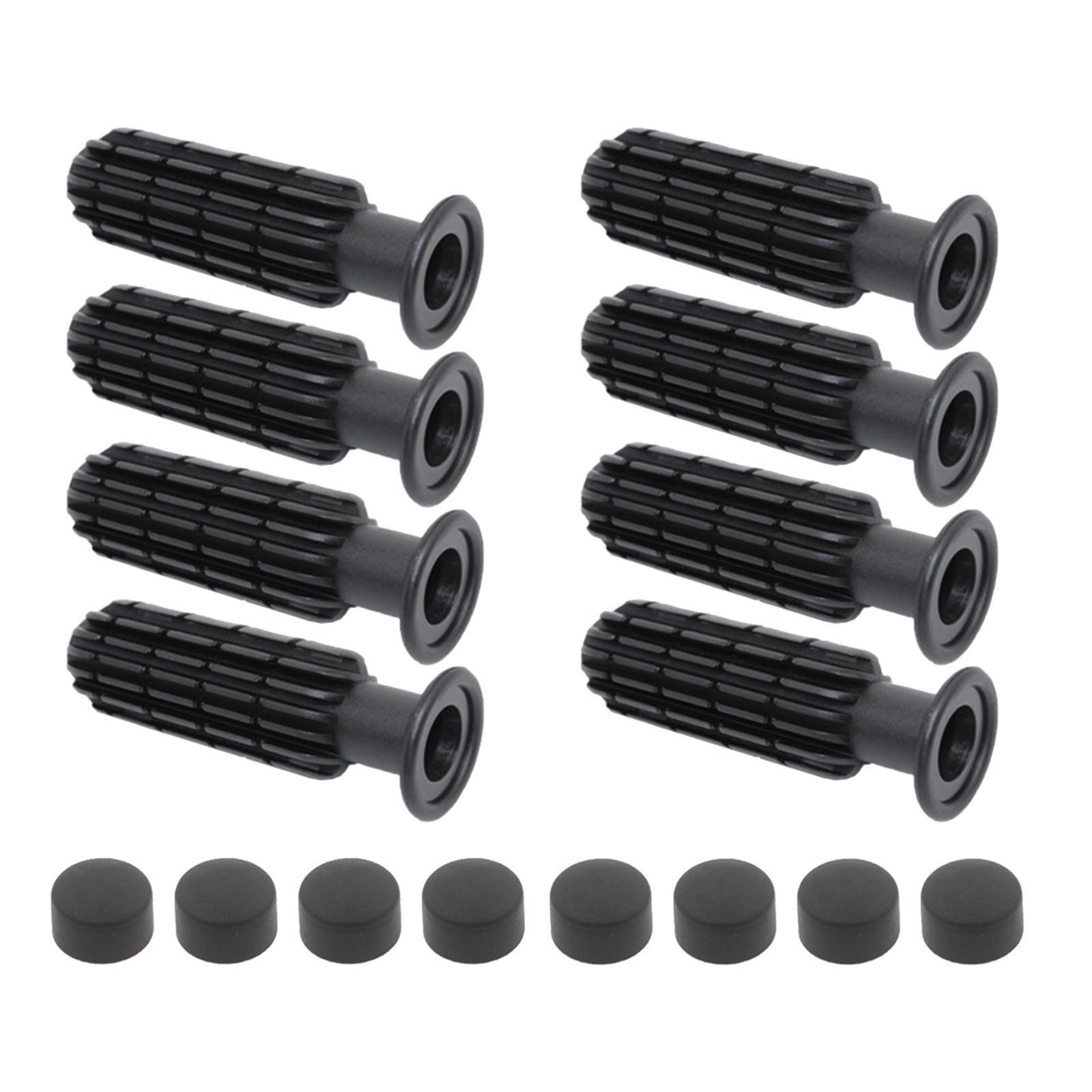 8x Foosball Grips Lightweight Easy Using Rod Durable with 8 End Plug