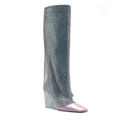 Benedetta Bruzziches Christine Great Gig in the Sky Crystal Embellished Boots 36