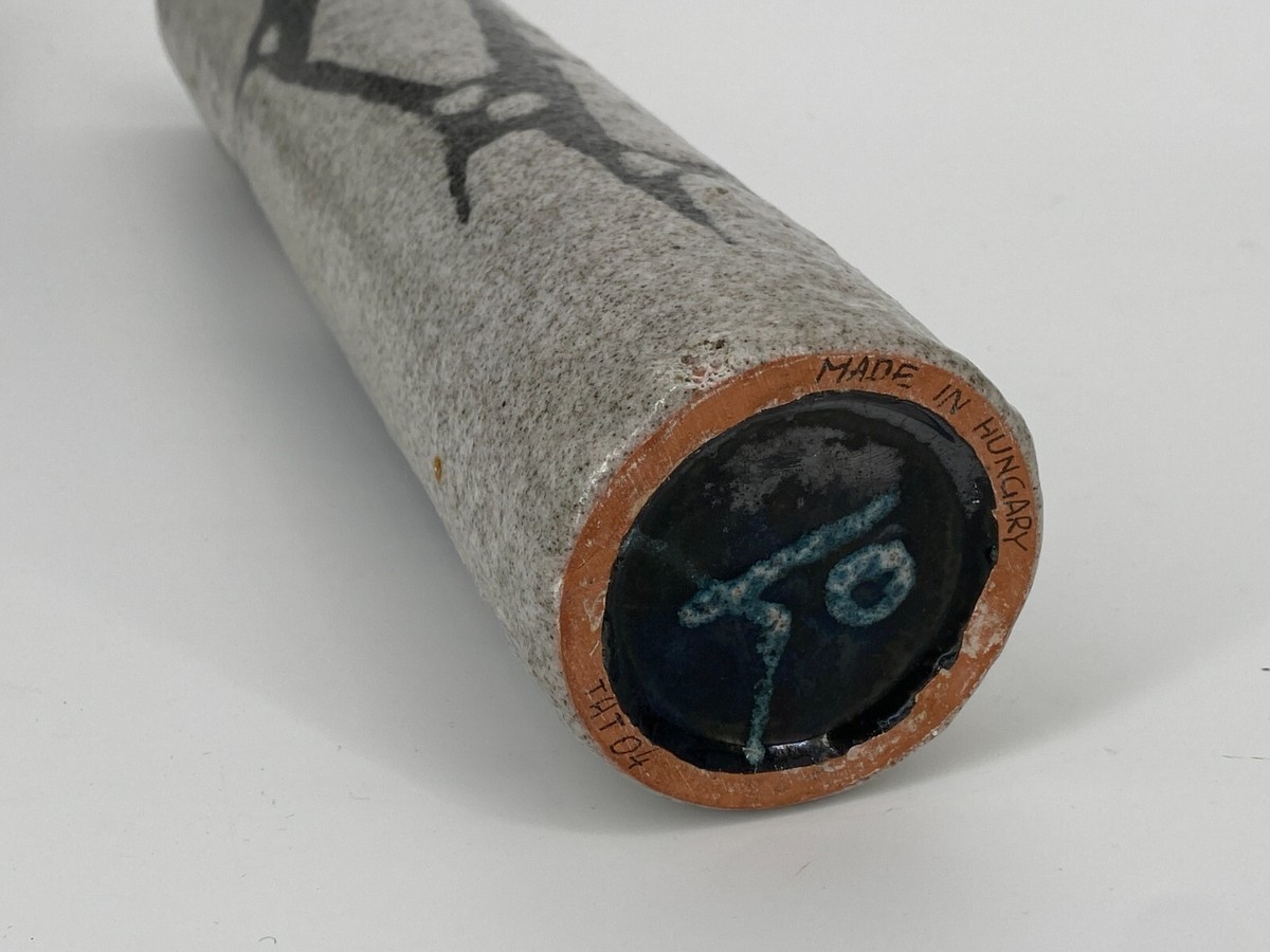 Vase Céramique Studio Hadamcsik Maria - Hongrie 1960 - Émail Lave Signé