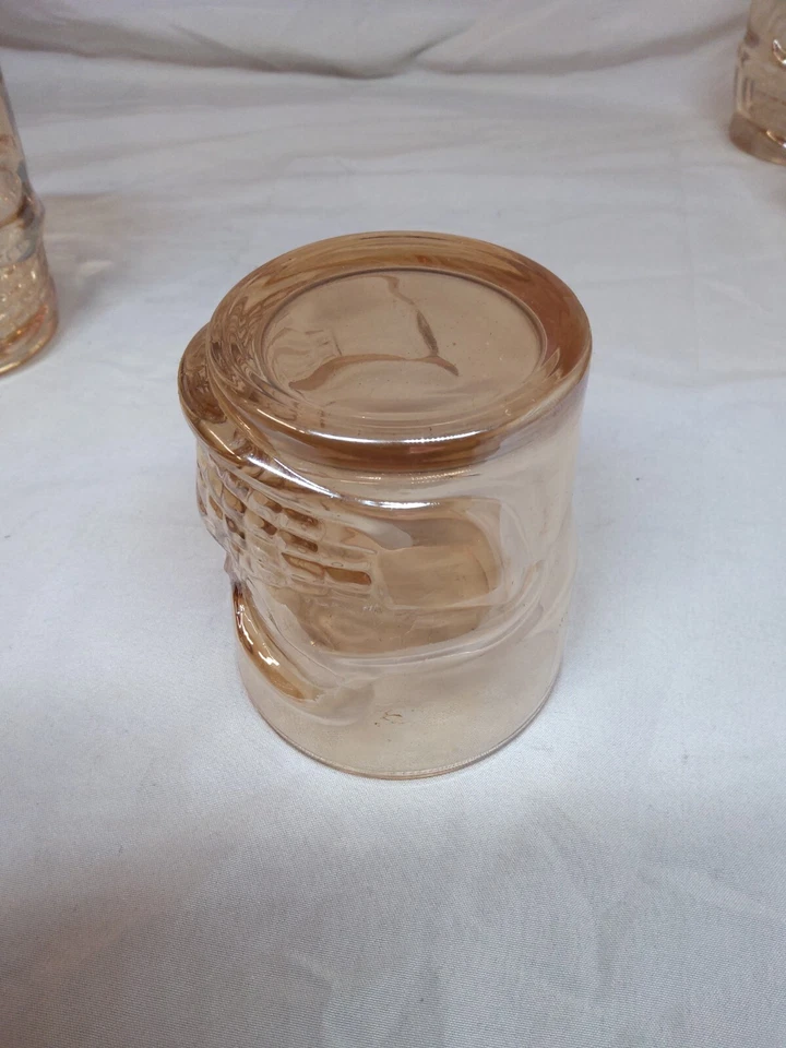 Juego de 10 vasos de whisky con forma de calavera de vidrio ámbar rocas Lowball vajilla de bar 10 OZ Foto 4 de 4