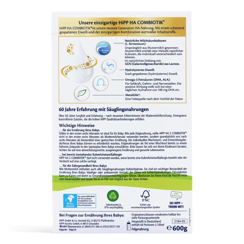 HiPP HA 2 Combiotik Hydrolyzed Formula