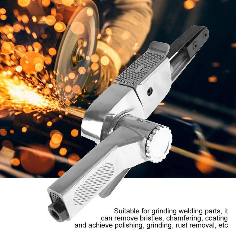 Druckluft Bandschleifer Fingerschleifer 10mm Schleifbänder Druckluftschleifer - Bild 2 von 4