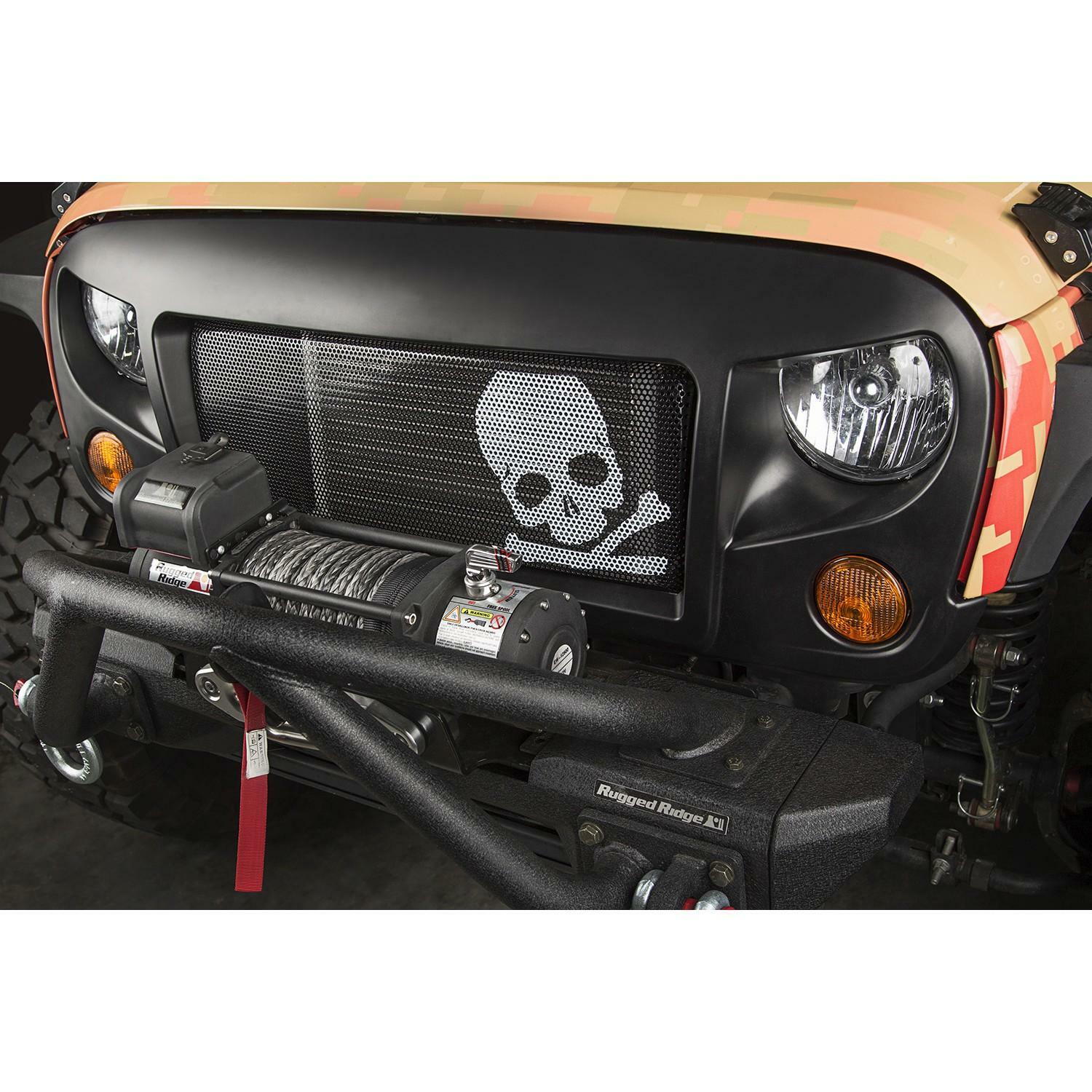 Spartan Grille Kit Skull Jeep Wrangler JK calandre interchangeable noire