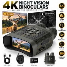 4K Infrared Night Vision Goggles 48MP Digital Binoculars 10XDigital Zoom 5000mAh