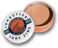 SunButter SPF50 Vegan Surf Zinc Sunscreen 100g Reef Safe 4Hr Water Resistant