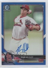 2018 Bowman Chrome Prospect Blue Refractor 12/150 Ryan Helsley #CPA-RH Auto 03sv