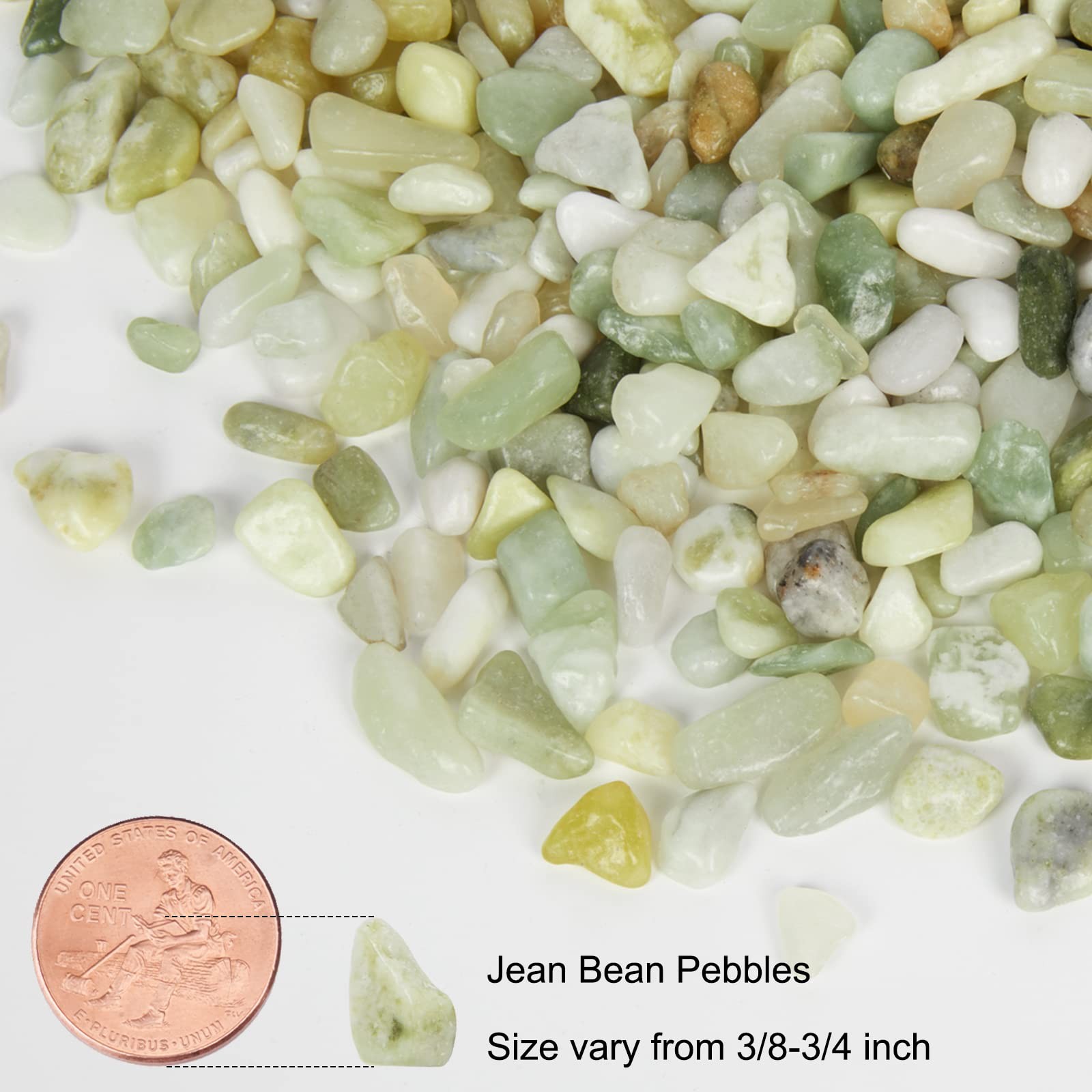 10 Pound Pebbles for Indoor Plants, 3/8 Inch Decorative Pebbles for , Vase, S...