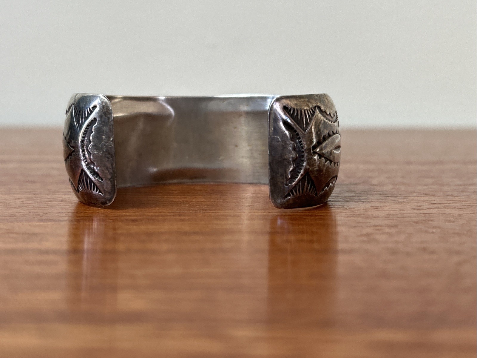 Vintage Native American Navajo Stamped Sterling Silver Cuff Bracelet 37 ...
