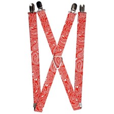  Suspenders - 1.0  - Bandana/Skulls Red/White ACC NEW