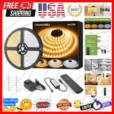 20ft Tunable White LED Strip Light Kit Dimmable 3000K-6500K 24V Tape Light wi...