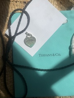 Tiffany Co Sterling Silver Return Blue Enamel Splash Heart Charm Pendant Large