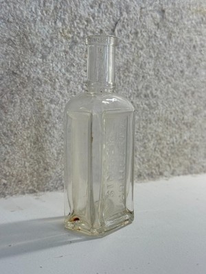 Antique Singer Company Sewing Machine Oil Bottle Clear Glass Embossed 1890s-1900
