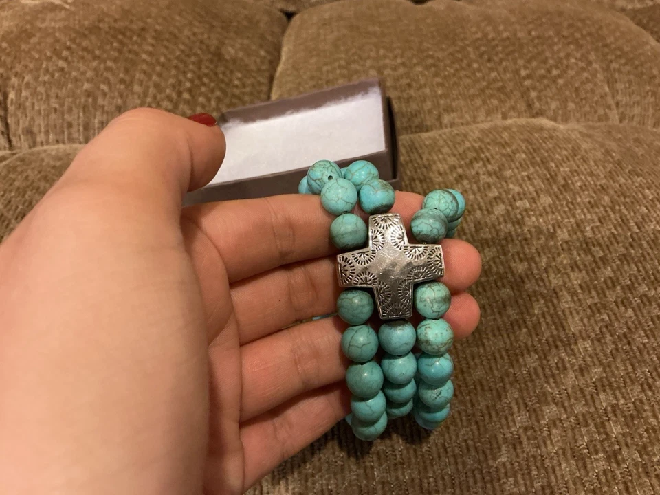 Silpada Sterling Silver 3-Strand Turquoise Bracelet - Image 2 of 2