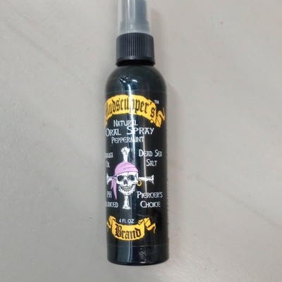 Mudscupper's Natural Oral Spray Peppermint Dead Sea Salt 4 fl oz