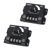 HiLetgo 2-in-1 LED Dimmer Switch 12V-24V 30A 360W Adjustable Voltage...
