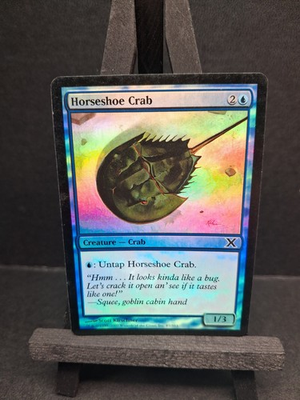 #ad MTG Horseshoe Crab 10th Edition Foil Blue Creature Common Scott Kirschner LP $3.25