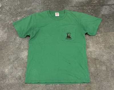 DISTRESSED Supreme King Alpha Queen Omega Green Pocket T-Shirt Medium