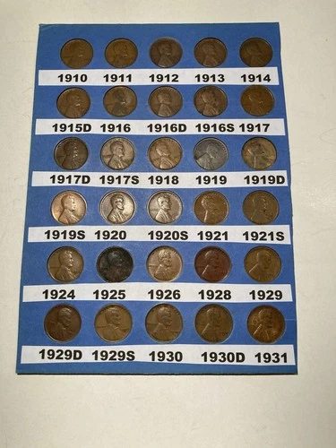 1910-1931 Lincoln Wheat Cent Collection 30 piece set (Set #4)