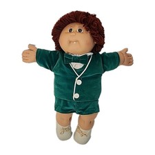 Vintage Cabbage Patch Kid Doll Brown Hair Bro...