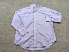 Lauren Ralph Lauren Shirt Men 16.5-32 Blue Button Long Sleeve Check Preppy