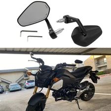 For Honda Monkey 125 Motorcycle 7/8" 22mm Handlebar End Rearview Mirrors US