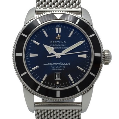 Breitling Superocean Heritage A17320 46mm SS Black Dial Automatic Box #KN430