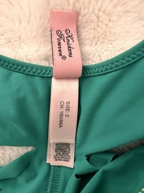 Agent Provocateur DAKOTTA Swimsuit GREEN One Piece Cut Out Slash Women&rsquo;s SIZE 2