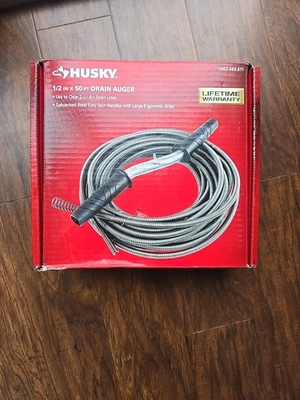 #ad #ad NEWHusky Drain Auger 1 2 in. x 50 ft. Clears 2 in To 4 in Drain Lines 1002494611 $40.00
