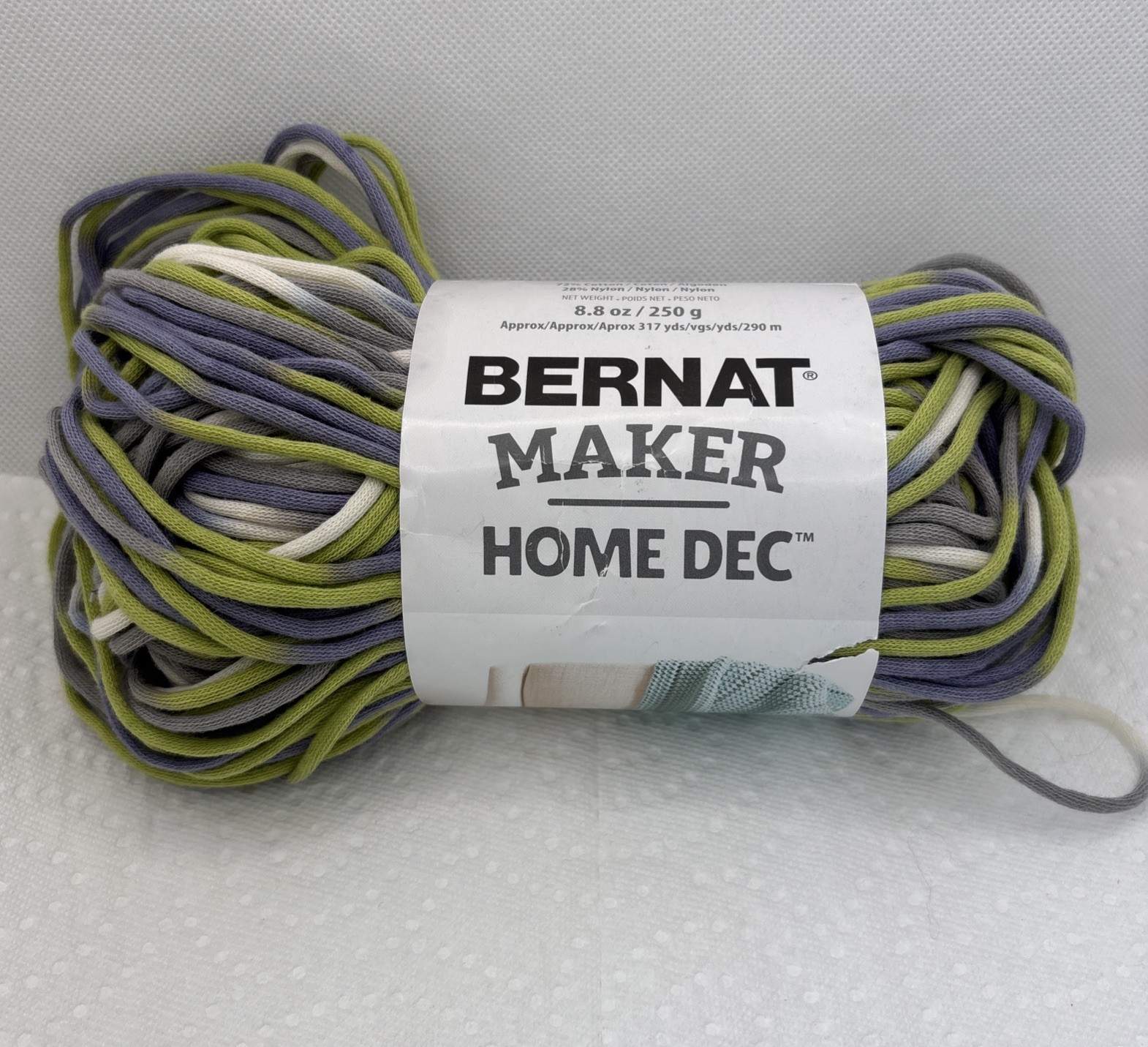 Home Dec Yarn Skein Lilac Fence Varg 128g/4.5oz China Cotton