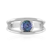 Cavill Tansanit Ring 0,75Ct 925 Silber Platinierter Damenring Elegant Rund-