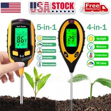 Probador de suelo digital de pH 5 en 1 LCD medidor de humedad de temperatura del agua para plantas