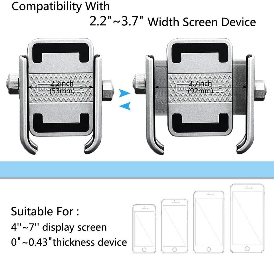Motorcycle Handlebar USB Charger Cell Phone Holder Mount For Harley-Davidson US Foto 2 de 4