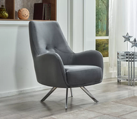 Sessel PolstermöBel Design Textil Grau Wohnzimmer Polster Stoff