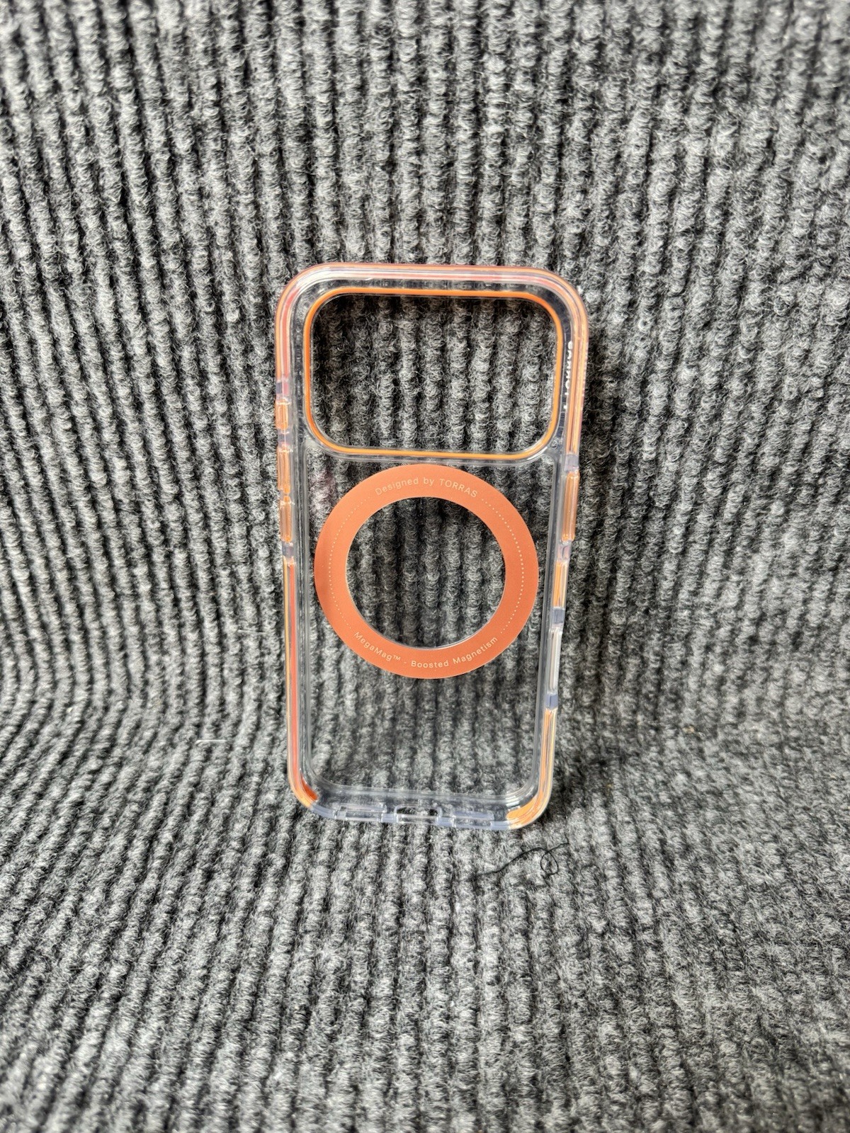 TORRAS 360 Magnetic Stand iPhone 17 PRO 6.3” Case O3 Fitness  - clear orange image 3