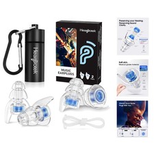 Concert Ear Plugs, 2Pairs Reusable High Fidelity Musician Ear Plugs for Concerts