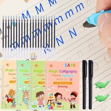 Magic Grooved Writing Practice Books, Reusable Handwriting Practice...