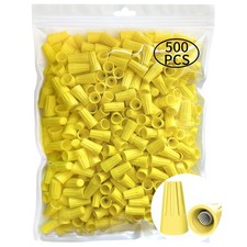 500 Pcs Electrical Wire Connector Screw Terminal, Yellow Wire Caps Twist Nuts...