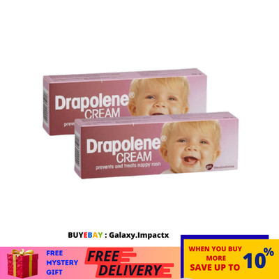 2 X Drapolene Cream Prevent Nappy Rash Baby Relief Minor Burn 55g