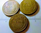 1957 1958 1958 D LINCOLN WHEAT HEAD PENNIES. CIRCULATED. "MV5P" — photo 2