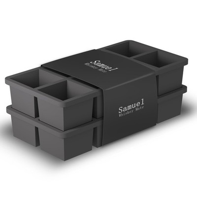 Samuelworld Large Silicone Ice Cube Tray Molds, 2-Pack, Big 2 Inch Cubes - Fo...