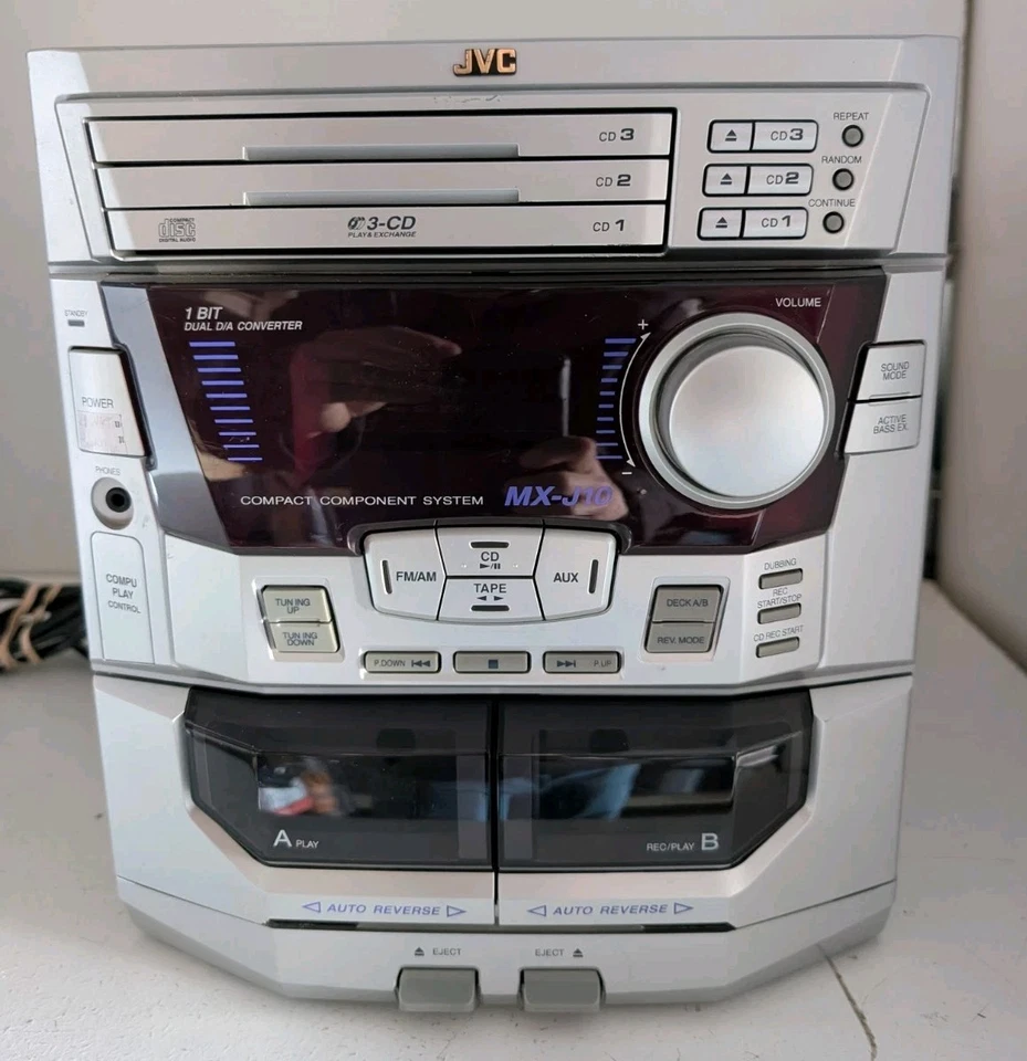 RARE VTG JVC MX-J10 Hi-Fi Compact Component System& Speakers - READ - Image 2 of 4