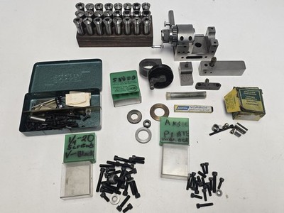 VTG Machinist Indexer Dividing Head Hardinge 3C 25 Collets & Extras Tooling