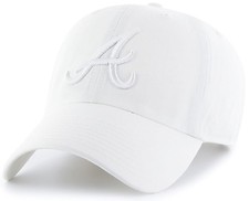 "Adjustable MLB White Primary Logo Strap Hat for Adults - One Size Fits All"