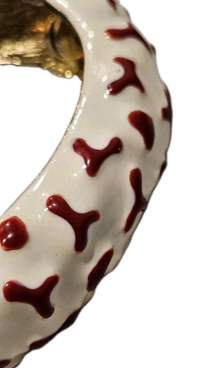 Kenneth Jay Lane Couture Enamel Coral Branch Hing… - image 4