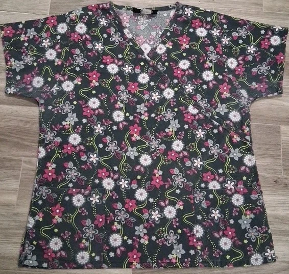 Ladies bonita scrubs Floral Design Mulicolor XL - Image 2 of 4