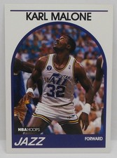 1989-90 Hoops #30 Karl Malone Utah Jazz Basketball Card HALL OF FAME